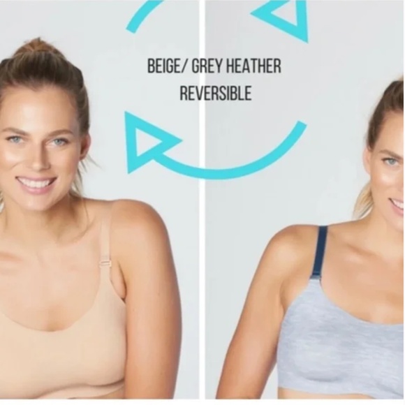 Knix Evolution Reversible Bra Sz 5 Beige/Grey Heather - Picture 2 of 7